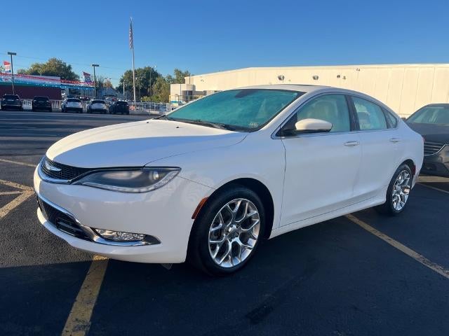 2015 Chrysler 200 C in Bright White Clea — front three-quarter view