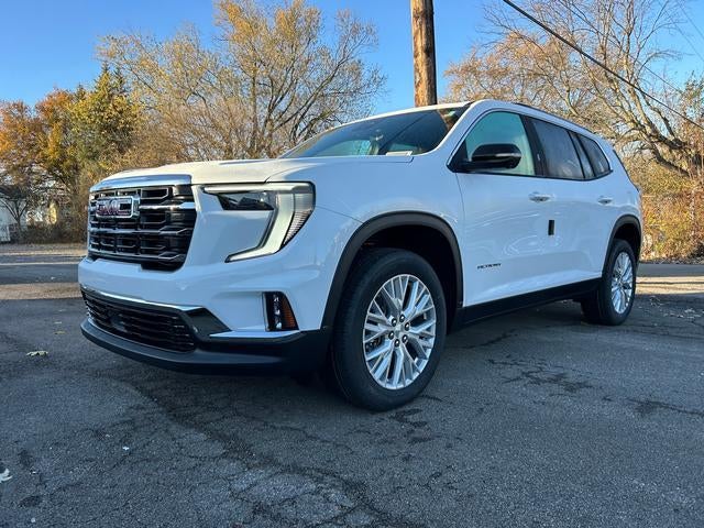 2026 GMC Acadia Elevation in Summit White — front three-quarter view