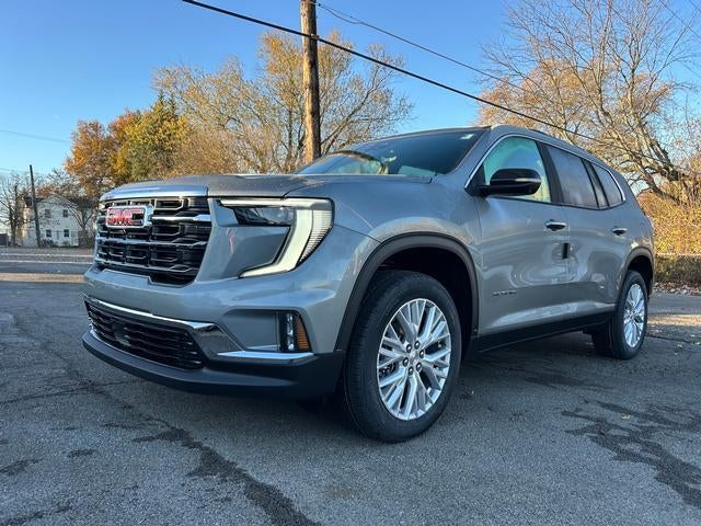 2026 GMC Acadia Elevation in Sterling Metallic — front three-quarter view