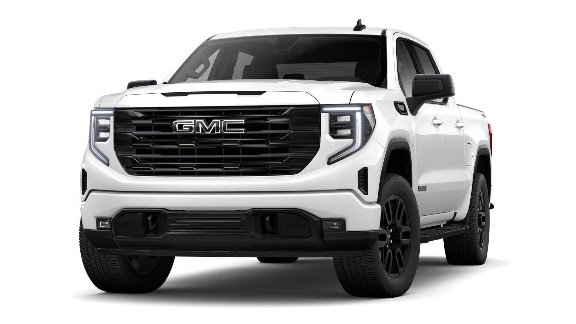 2026 GMC Sierra 1500 Elevation in Summit White — front three-quarter view