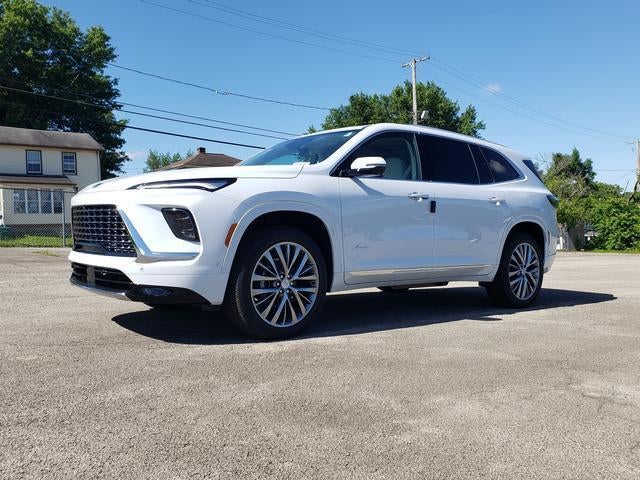 2026 Buick Enclave Avenir in Iridescent White Tricoat — front three-quarter view