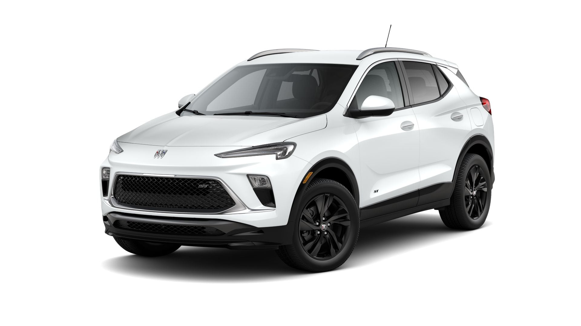 2026 Buick Encore GX Sport Touring in Summit White — front three-quarter view