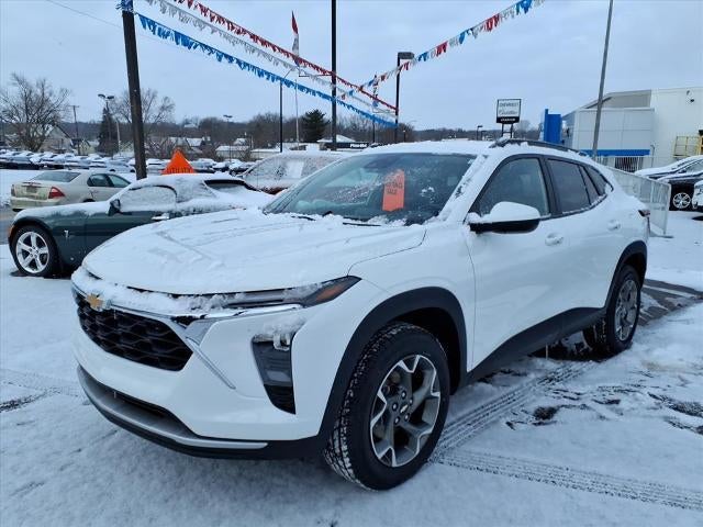 2024 Chevrolet Trax LT in Summit White — front three-quarter view